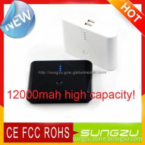 12000mah Battery Power Bank with Different Colors